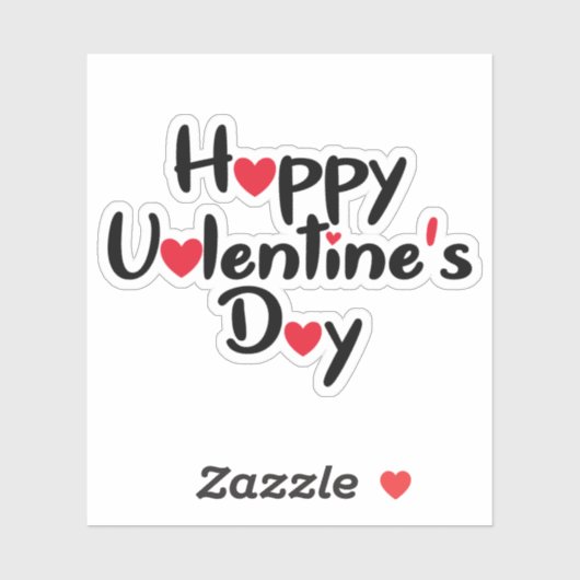 Sticker Joyeuse Saint-Valentin (Feuille)