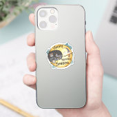 Sticker Joyeuse Saison Effrayante Sorcière Camionnette (Téléphone)