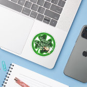 Sticker Joyeuse St-Patrick! (Ordinateur portable avec iPhone)