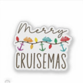 Sticker Joyeuses croisières de Noël Famille de croisières (Devant)