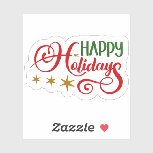 Sticker Joyeuses fêtes (Feuille)