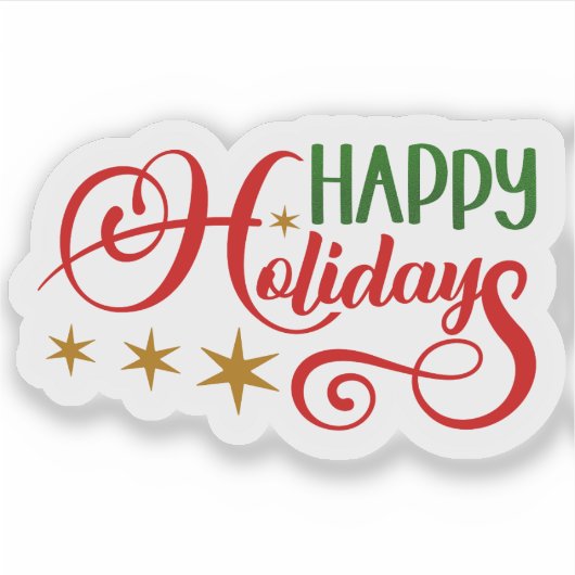 Sticker Joyeuses fêtes (Devant)