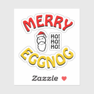 Sticker Joyeuses Fêtes de l'Eggnog – Blague de Noël sur le