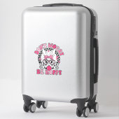 Sticker Joyeuses Pâques Lapin Groovy Visage Ne vous inquié (Sur valise)