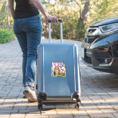 Sticker Joyeuses Pâques Lapin Mignon Chat Maine Coon Œufs (Valise Insitu)