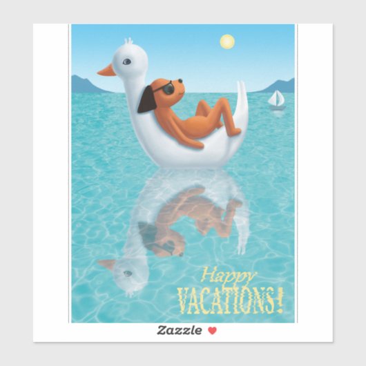 Sticker Joyeuses Vacances ! (Feuille)