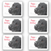 Sticker Joyeuses vacances Black Lab (Devant)