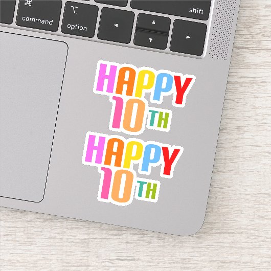 Sticker Joyeux 10ème (Détail)