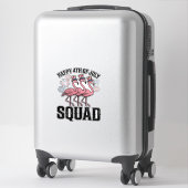 Sticker Joyeux 4 juillet Flamingo Squad Vector Design_1 (Sur valise)