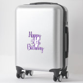 Sticker Joyeux 50e anniversaire violet Fabulous Elegant 20 (Sur valise)