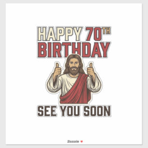 Sticker Joyeux 70e Anniversaire À Bientôt Vintage Shirt