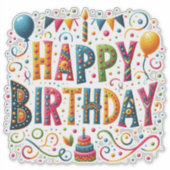 Sticker Joyeux anniversaire (Devant)