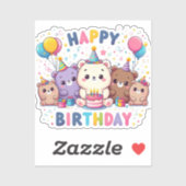 Sticker Joyeux anniversaire (Feuille)