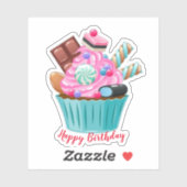 Sticker Joyeux anniversaire (Feuille)