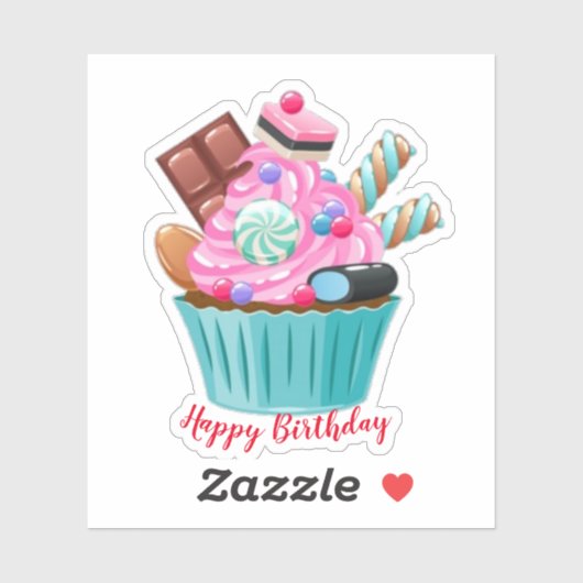 Sticker Joyeux anniversaire (Feuille)