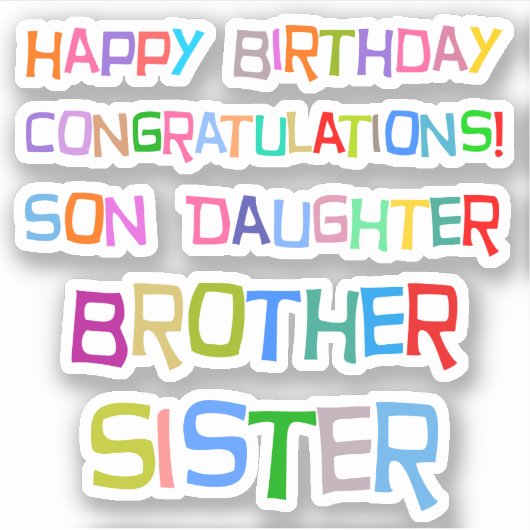 Sticker Joyeux anniversaire (Devant)