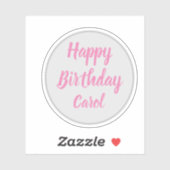 Sticker Joyeux Anniversaire Carol (Feuille)