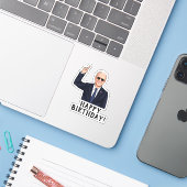 STICKER JOYEUX ANNIVERSAIRE DE JOE BIDEN (Ordinateur portable avec iPhone)