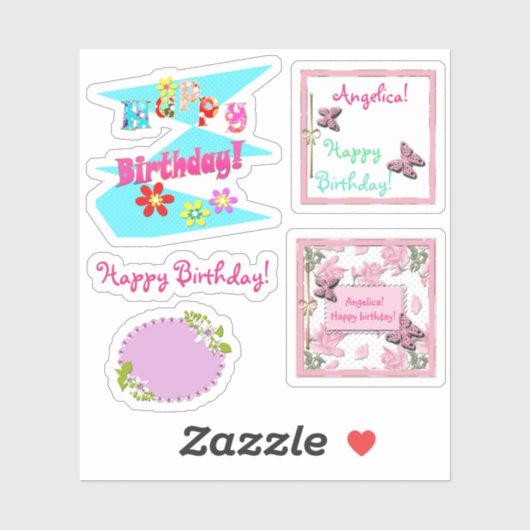 Sticker Joyeux anniversaire ! Enfants, set pour enfants (Feuille)