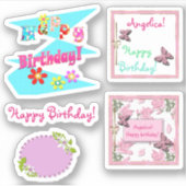 Sticker Joyeux anniversaire ! Enfants, set pour enfants (Devant)