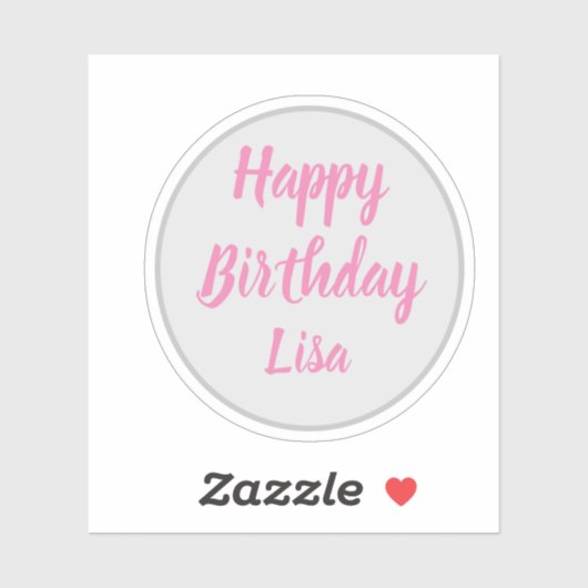Sticker Joyeux anniversaire Lisa (Feuille)