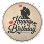 Sticker Joyeux Anniversaire Romantique (Devant)