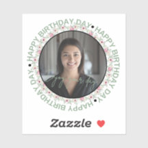 Joyeux Anniversaire | Rond de photo personnalisé s