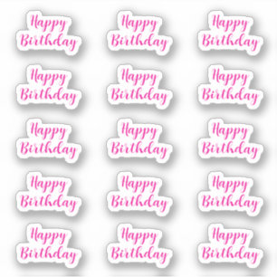 Sticker Joyeux Anniversaire Texte Personnalisé Âge Couleur