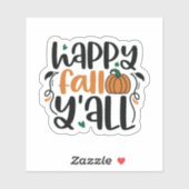 Sticker Joyeux automne Y'all (Feuille)