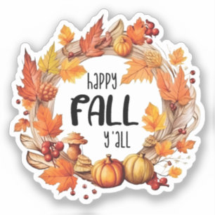 Sticker Joyeux automne Y'all