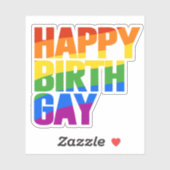 Sticker Joyeux Birthgay (Feuille)