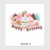 Sticker Joyeux bonbons d'anniversaire (Feuille)