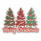 Sticker Joyeux Buffalo Plaid Trees-42019 (Devant)