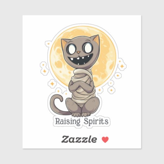 Sticker Joyeux chat maman (Feuille)