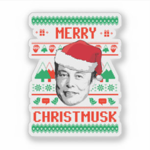 Sticker Joyeux Christmusk UGLY CHRISTMAS SWEATER