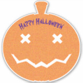 Sticker Joyeux Citrouille de Parties scintillant Halloween (Devant)