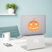 Sticker Joyeux Citrouille de Parties scintillant Halloween (Ordinateur portable sur le bureau)