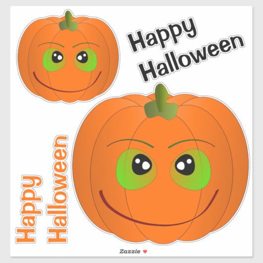Sticker Joyeux Citrouilles d'Halloween (Feuille)