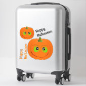 Sticker Joyeux Citrouilles d'Halloween (Sur valise)