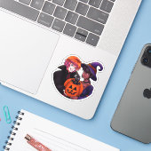 Sticker Joyeux costumes d'Halloween (Ordinateur portable avec iPhone)