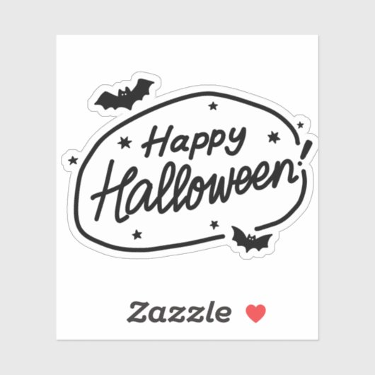 Sticker Joyeux doodle Halloween (Feuille)