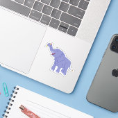Sticker Joyeux éléphant (Ordinateur portable avec iPhone)