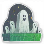 Sticker Joyeux fantômes du cimetière (Devant)