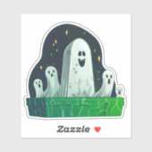 Sticker Joyeux fantômes du cimetière (Feuille)