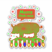 Sticker Joyeux groin Noël (Devant)
