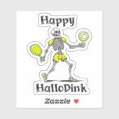 Sticker Joyeux Hallodink | Halloween et Pickleball Pun (Feuille)