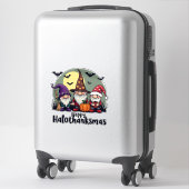 Sticker Joyeux Hallothanksmas Noël Gnomes d'Halloween (Sur valise)