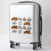 Sticker Joyeux Halloween Ensemble d'autocollants effrayant (Sur valise)