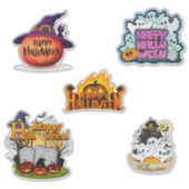 Sticker Joyeux Halloween mignon (Devant)