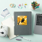 Sticker Joyeux Halloween noir orange (Couverture iPad)